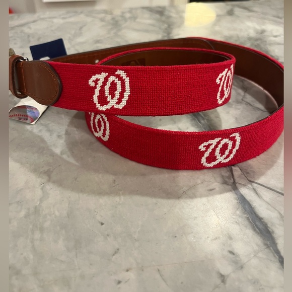 Smathers & Branson Other - NWT Smathers & Branson MLB Washington Nationals Red Needlepoint Men's Belt